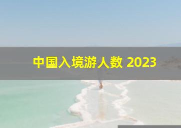 中国入境游人数 2023